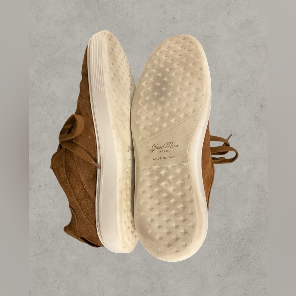 Good Fellas Men's Tan Suede Sneakers - Made in Italy - Picture 3 of 7